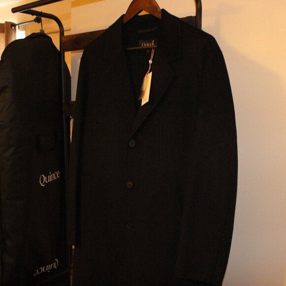 100% Mongolian Cashmere Double-Faced Overcoat -- Size S -- Black - Picture 6 of 13